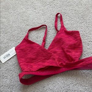 Outdoor Voices Pink Marled Bralette with Adjustable Straps